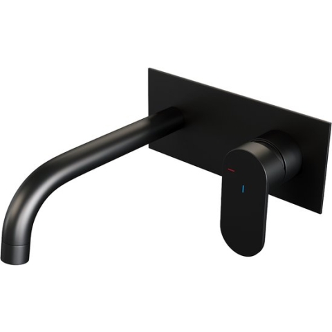 Brauer Black edition inbouwwastafelkraan type B3 greep met inbouwdeel ColdStart mat zwart
