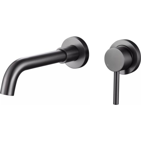 WEBO inbouw Wastafelkraan Gun Metal - inbouw Wastafelkraan - Wastafelkraan - Gun Metal kraan - inbouwkraan - Badkamerkraan - Wandmontage Kraan - Toiletkraan - Rio