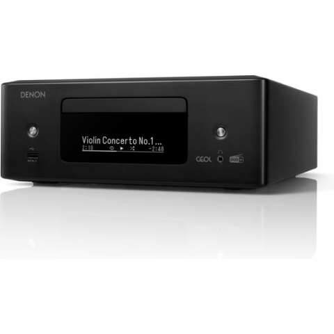 Denon RCDN-12 DAB+ CD-Speler met DAB/FM Internetradio, HDMI-aansluiting, HEOS®-Multiroomstreaming en Bluetooth- Zwart