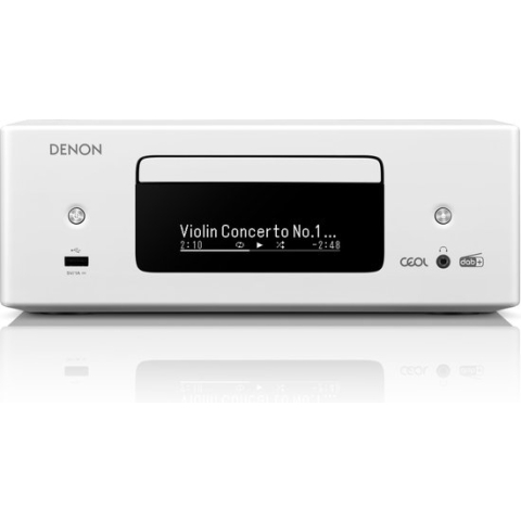 Denon RCDN-12 DAB+ CD-Speler met DAB/FM Internetradio, HDMI-aansluiting, HEOS®-Multiroomstreaming en Bluetooth- Wit