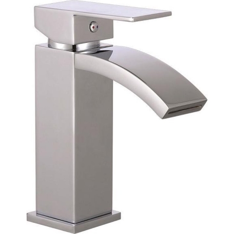 SCHÜTTE Cascata Wastafelkraan - Mengkraan - Watervaluitloop - met Waste - Chroom