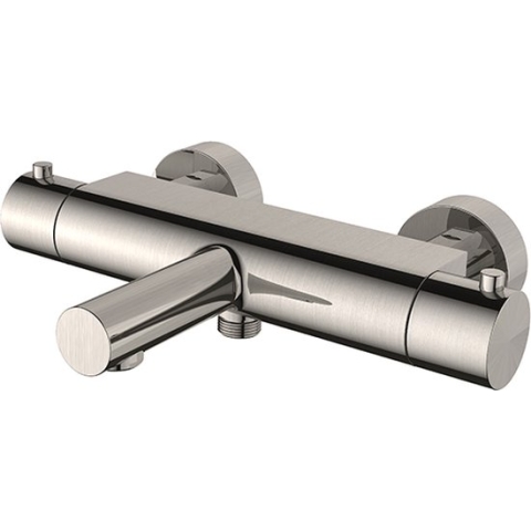 Bally Style Thermostatische Badmengkraan Met Doucheslangaansluiting Cooltouch Geborsteld Staal