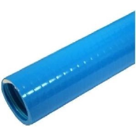 Alfaflex - Aquastar - soepele superelastische - PVC - verlijmbare - zwembad zuig  - pers slang - harde PVC spiraal - gladde binnenwand - diam. 25 x 31 mm - kleur blauw - rol = 25 meter