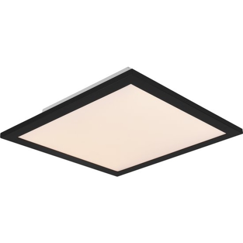 LED Plafondlamp - Plafondverlichting - Trion Tirus - 14W - Aanpasbare Kleur - Afstandsbediening - Dimbaar - Vierkant - Mat Zwart - Aluminium