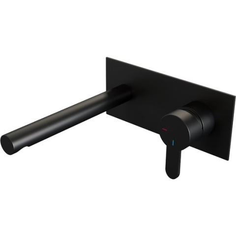 Brauer Black edition inbouwwastafelkraan type S4 greep met inbouwdeel ColdStart mat zwart