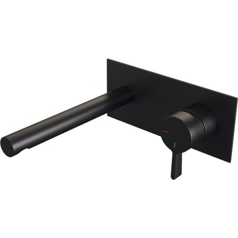 Brauer Black edition inbouwwastafelkraan type S1 greep met inbouwdeel ColdStart mat zwart