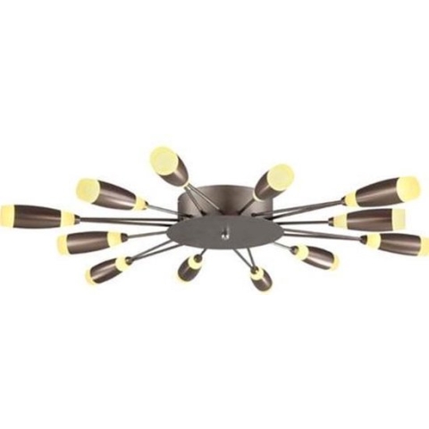 LED Plafondlamp - Plafondverlichting - Fave - 62W - Natuurlijk Wit 4000K - Bruin Aluminium