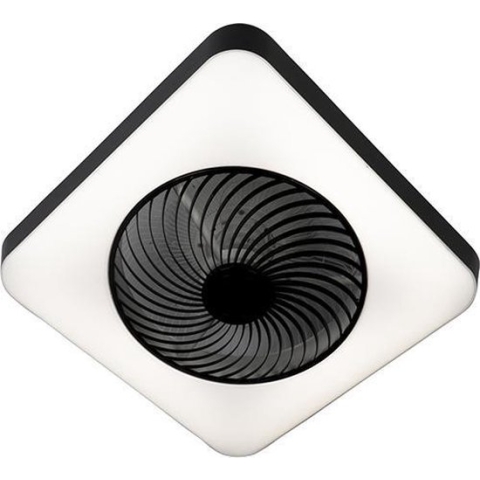 QAZQA climo - Design LED Dimbare Plafondventilator met lamp met Dimmer - 1 lichts - L 55 cm - Zwart - Slaapkamer,Kinderkamer