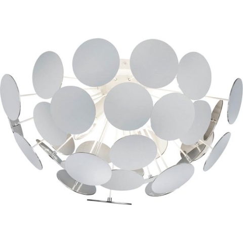 LED Plafondlamp - Plafondverlichting - Trion Discon - E14 Fitting - 3-lichts - Rond - Mat Wit Aluminium