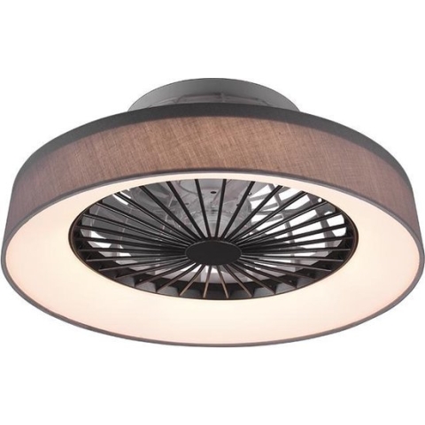 REALITY FARSUND Ventilator - Grijs - incl. 1x LED 26.8W - Drie snelheidsniveaus - geintegreerde dimmer - lichtkleur instelbaar