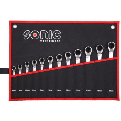 SONIC Steek-/ringratelsleutelset 12-delig