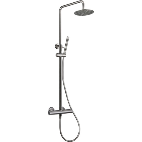 Bally Caral Opbouw Regendoucheset Met Thermostaatkraan En Handdouche RVS Chroom