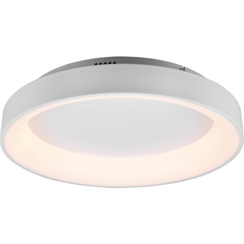 LED Plafondlamp - Plafondverlichting - Trion Gurano - 48W - Aanpasbare Kleur - Afstandsbediening - Dimbaar - Rond - Mat Wit - Aluminium