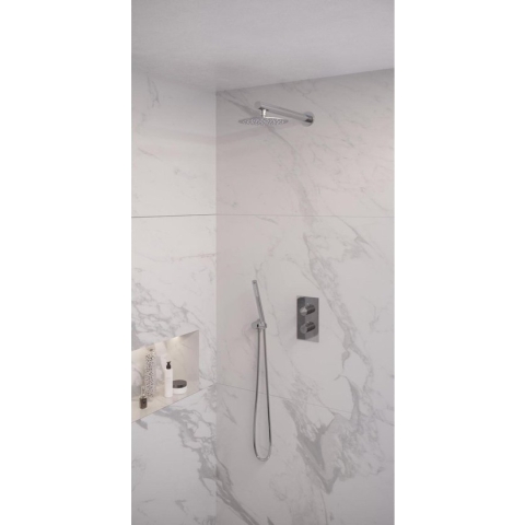 Inbouw Regendouche Set Brauer Chrome Edition Wanduitloop Ronde Hoofddouche 20 cm