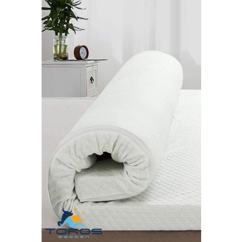 Toros Bedden - Topmatras - 160x200 - Topper Matras HR Koudschuim - Hybrid - Topdekmatras - 9cm - Orthopedisch - 4 Seizoens Topper Hotel XL - Anti Bacterieel - Gratis Retour 160x200