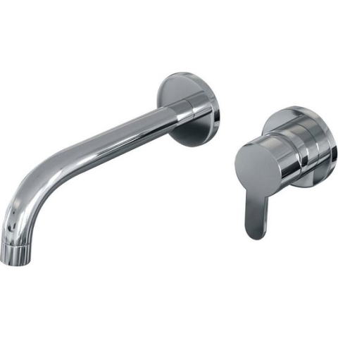 Brauer Chrome Edition Wastafelmengkraan type B4 greep inbouw ronde rozetten ColdStart chroom gepolijst