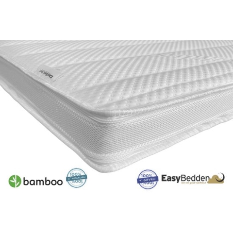 EasyBedden® Topdekmatras XXL - Topper 180x200 - 12 cm dik - Bamboo hoes - Visco Nasa Traagschuim GEL - circa 12cm dik - Orthopedisch