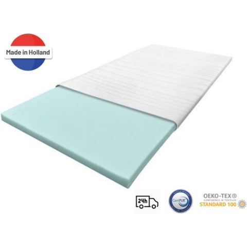 Nirwana Topper Matras 110x190 Koudschuim - 7 cm dik - Topdekmatras - Extra Comfort