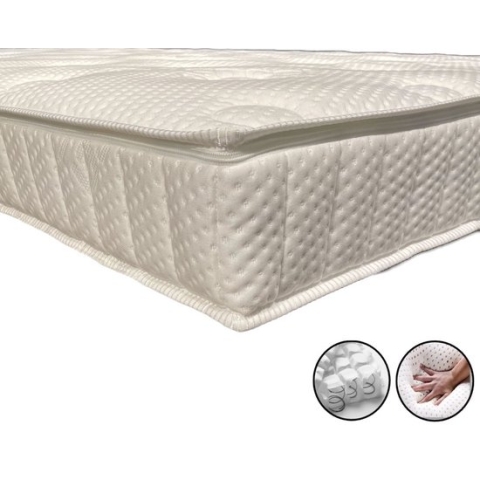 Topper Momentum Micropocketvering - 120x220 - Natuurlatex - ca. 14cm dik - Tencel