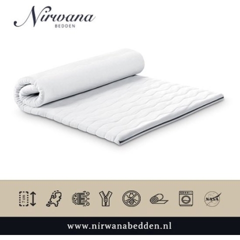 Nirwana - Topper Traagschuim - 150x190x12cm - Topdekmatras 30 nachten proefslapen