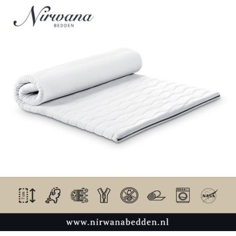 Nirwana - Topper Traagschuim - 80x190 cm - Topdekmatras 30 nachten proefslapen