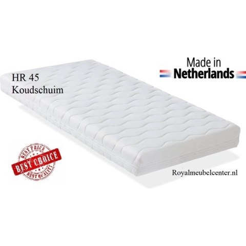 HR 45 80x160x10 cm Koudschuim matras met anti-allergische wasbare hoes Royalmeubelcenter.nl ®