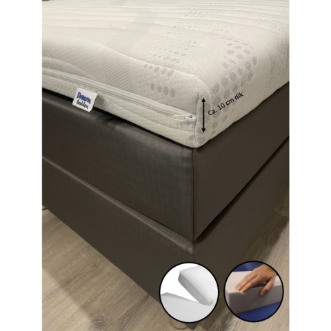 Splittopper Maximus - 140x210 - Hybride schuim - Cooltouch - ca. 10cm dik - Medium/Stevig - Topdekmatras split