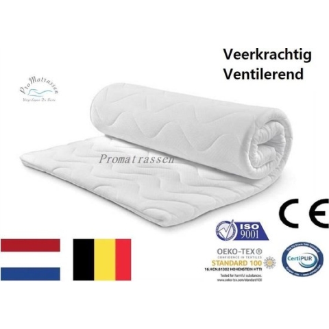 Topdek Matras - Topper – HR - Topdekmatras - Koudschuim – 70x200 - Koudschuim - 7cm dik