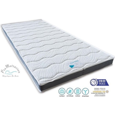 Topdek Matras - Tencel - Origineel Tencel - 3D - Air - Topper - Topdekmatras - Koudschuim – 70x200 - Tencel Tijk - Koudschuim - 13cm dik