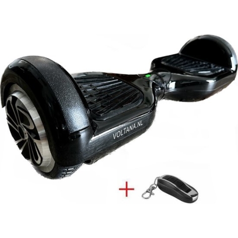 VOLTANA Hoverboard ZWART, TAOTAO, SAMSUNG accu, 700Watt, Led verlichting, Afstandsbediening, Aluminium Design velgen, Rubberen bumpers