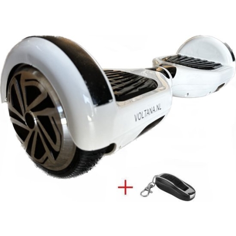 VOLTANA HOVERBOARD, WIT, TAOTAO print, 700W motoren, 20cell SAMSUNG accu, incl LED verlichting en AFSTANDBEDIENING !! 2 JAAR garantie