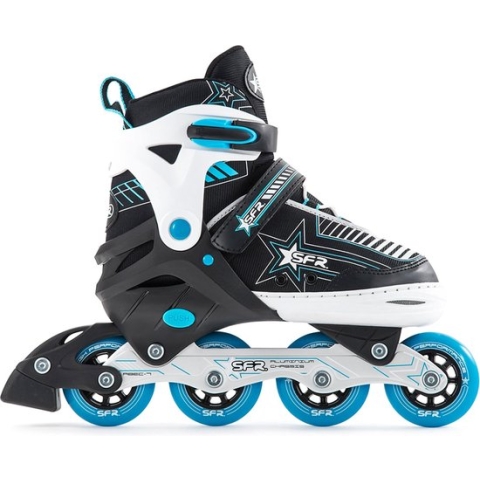 SFR Pulsar  Inlineskates - Maat 25-29 - Unisex - zwart/wit/blauw