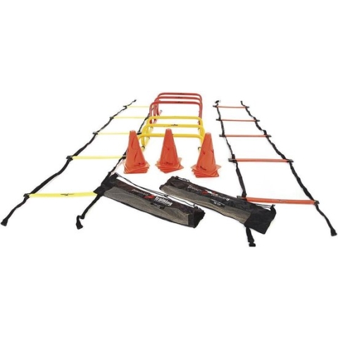Precision Trainingsset Speed Nylon Geel/oranje 20-delig
