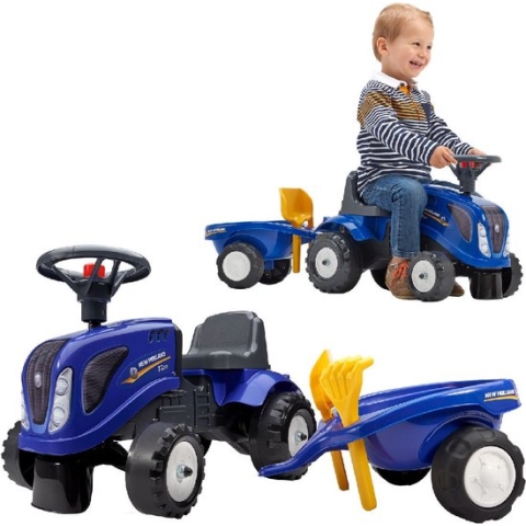 Falk Falk New Holland Looptractor Set Blauw 1/3 jaar
