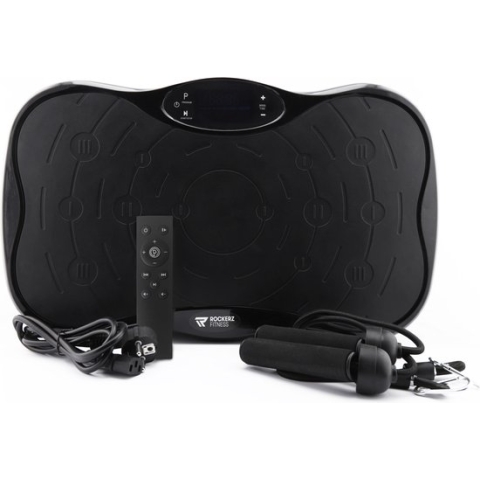 Trilplaat - Trilplaat fitness - Powerplate - Inclusief weerstandsbanden en handvatten - 5 trainingsprogramma's - 99 snelheidniveaus - Met bluetooth muziek - Trainingsapparatuur voor uithoudingstraining - Merk: Rockerz Fitness - Black Friday 2023