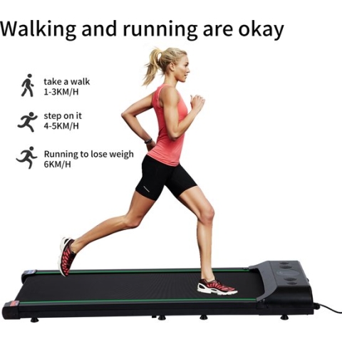 Loopband voor thuis - Walkingpad - Instelbare snelheid - Installatievrij - Draagbare loopband onder bureau - Display met trainingsinformatie - Hometrainer