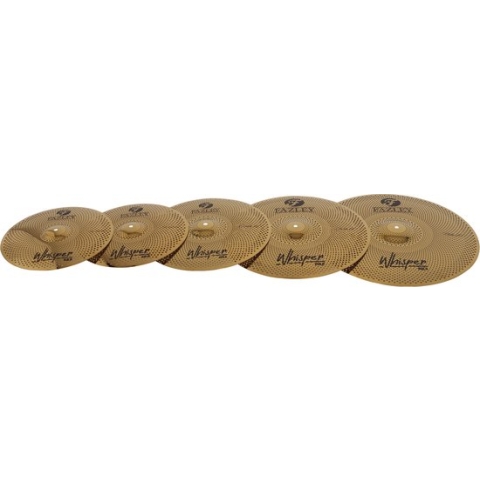 Fazley CYM-Mute-PRO-G Low Noise Gold 4-delige bekkenset incl. bekkentas