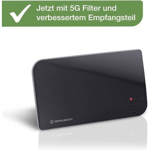 Oehlbach Scope Vision 5G DVB-T2 Actieve DVB-T/T2 platte antenne Binnen Zwart