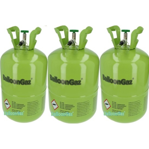 Helium gas tankjes voor 150 ballonnen - 3x Balloon Gaz heliumtank - Ballonnen vullen
