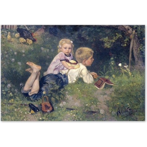 Graphic Message - Tuin Schilderij op Outdoor Canvas - Kinderen - De Vlinders - Allebe - Buiten