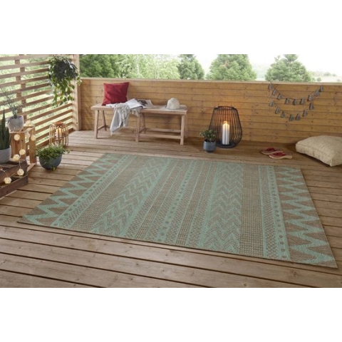 Buitenkleed Sidon - groen/taupe 140x200 cm