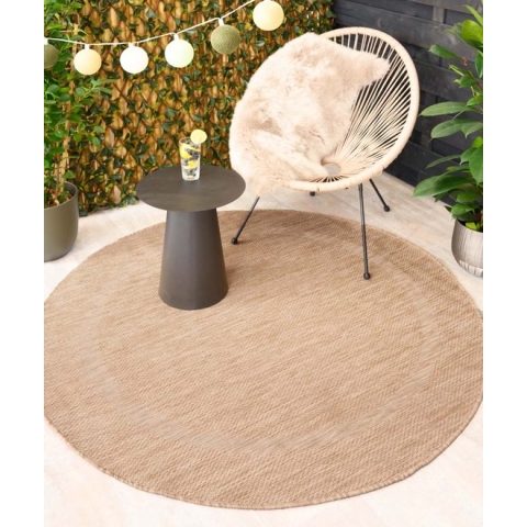 Rond buitenkleed - Sunset beige 200 cm rond