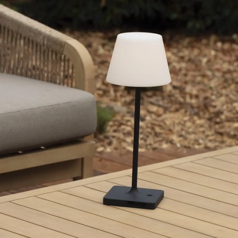 BUITENLAMP Draadloos - RONY WIT/Zwart - Hoogte 39CM - Binnen & buiten - draadloos