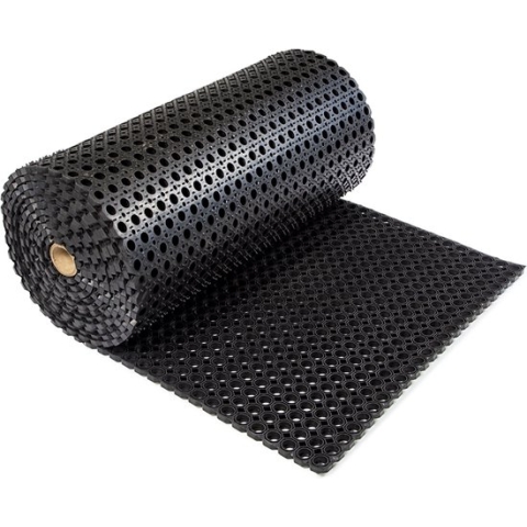 Rubber ringmat op rol gesloten bodem | Heavy Duty | 7,5 meter lang x 1meter breed (2.2cm dik)