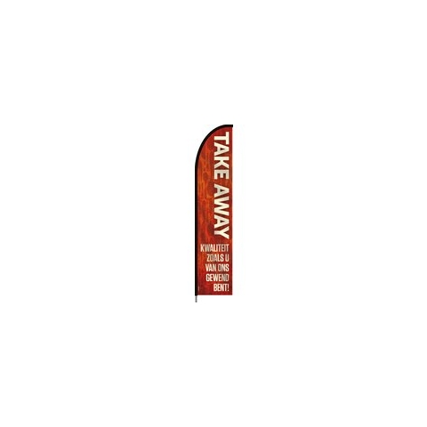 Beachflag - Take Away - Vlag + Hengelsysteem + Draagtas - Actievlag.nl