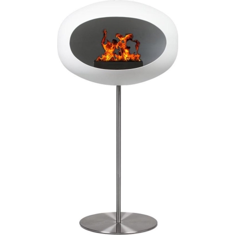 Le Feu Bio Ethanol Haardvuur - White Ground Steel Stainless Steel