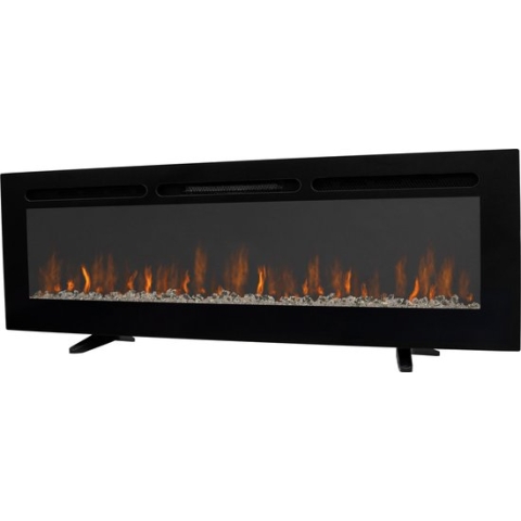 MonsterShop Inbouwhaard Elektrisch - 152 x 16 x 53 cm - 2 Hittestanden- 12 LED kleuren + 5 Lichtsterktes & Afstandsbediening