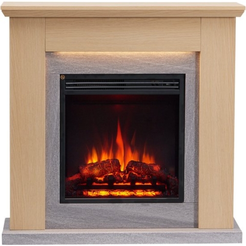 Elektrische Sfeerhaard Pandora Lichtbruin 25 x 89 x 88.3 cm – 2000 Watt - Realistisch 3D vlammeneffect - Met afstandsbediening