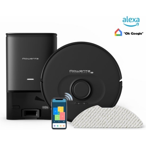 Rowenta X-Plorer Serie 75S+ RR8585 - Robotstofzuiger met dweilfunctie - Automatisch leegstation - Zwart