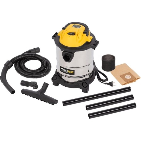 Powerplus POWX322 Alleszuiger - Nat- en droogzuiger - 1000W - Reservoir 15L - Nat/droog - Blazer voor bladeren en vuil - Incl. blaasfunctie, zuigslang en vloerborstel